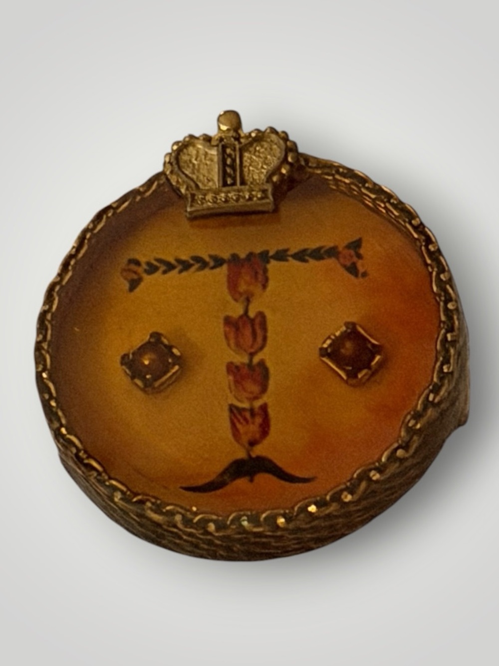 Vintage Maximal Art John Wind Petite Crown Brooch Pin 1” signed